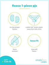 Load image into Gallery viewer, Simple Joys by Carter's Boys' 3-Pack Loose Fit Flame Resistant Fleece Footed Pajamas, Arctic Animals/Stripe Mouse/Buffalo Check, 3T