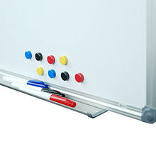 Load image into Gallery viewer, Lockways White Board Dry Erase Board 48 x 36 - Magnetic Whiteboard 4 X 3, Silver Aluminium Frame, Set Including 1 Detachable Aluminum Marker Tray, 3 Dry Erase Markers, 8 Magnets