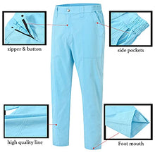 Load image into Gallery viewer, MoFiz Men's Golf Pant Workout Hiking Comfortable Pants Loose Cargo Big Pockets Size Blue Size L