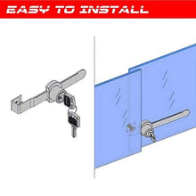 Load image into Gallery viewer, WOOCH Sliding Glass Door Ratchet Lock with Chrome Finish, Keyed Alike Showcase Display - 2 Pack