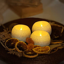 Load image into Gallery viewer, FURORA LIGHTING Flameless Silver Candles Battery Operated with Timer, Real Wax Flickering LED Round Candles, Decorative Ball Candles for Wedding Decor, Electric Candles for Home Decoration Accents
