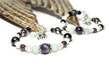 Load image into Gallery viewer, Stress Relief/Anti Anxiety Gemstone Wellness Bracelet/Rose Quartz/Amazonite/Amethyst/Black Onyx/Moonstone/Howlite/Crystal Healing/Holistic Wellness Jewelry