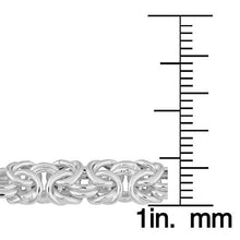 Load image into Gallery viewer, Kooljewelry Sterling Silver 6.5 mm Byzantine Link Bracelet (8.5 inch)