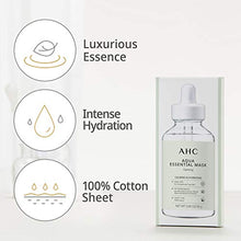 Load image into Gallery viewer, AHC Face Mask Aqua Essentials Hydrating and Claming For Stressed and Tired Skin Calming 100% Cotton Sheet 5 Count(Pack of 1)