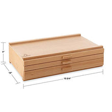 Load image into Gallery viewer, 7 Elements 3 Drawer Beechwood Artist Storage Supply Box for Pastels, Pencils, Pens, Markers, Brushes, Tools