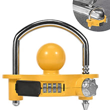 Load image into Gallery viewer, Prosecurloc Trailer Hitch Lock Combination Universal Coupler Locks Ball Hitch Lock Adjustable Anti Theft Heavy-Duty Steel Storage Towing Lock Security Fits 1-7/8", 2", 2-5/16" Couplers Patent Design