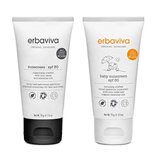 Load image into Gallery viewer, erbaviva Mama & Baby Organic Sunscreen Duo SPF 30 for Face & Body with Mineral Zinc Oxide, Aloe, Chamomile, Lavender