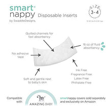Load image into Gallery viewer, SmartNappy Disposable Inserts for by Amazing Baby Hybrid Diaper Cover, Extra Absorbent, No Plastic Liner, Size 3-4, 12-40 lbs, 22 Count