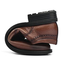 Load image into Gallery viewer, Cmaocv Men's Hybrid Brogue Oxford Leather Lace-Up Wing Tip Dress Crocodile Texture Business Derby Shoes Black 11 M US 46