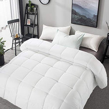 Load image into Gallery viewer, Soft Smooth Comforter Queen Size All Seasons 2000 Series Lightweight Quilted Down Alternative Breathable White Comforter Duvet Insert with 8 Corner Tabs Breathable 3D Filling (White, Queen (88"x88"))
