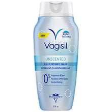 Load image into Gallery viewer, Vagisil Feminine Wash for Intimate Area Hygiene, pH Balanced and Gynecologist Tested, Unscented, 12 oz (Pack of 1)