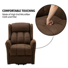 Load image into Gallery viewer, Power Lift Recliner Chair for Elderly, Bonzy Home Reclining Chair Living Room Chair with Overstuffed Suede Fabric Upholstery, Electric Recliner Lift Chair for Home Theater Seating