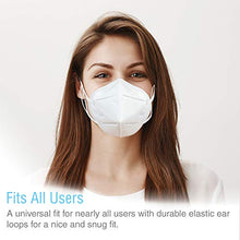 Load image into Gallery viewer, SUNCOO Protective KN95 Face Mask - 20 Pack, 5 Layers Cup Dust Mask Protection Against PM2.5 Dust, Smoke and Haze-Proof, Designed for Men, Women, Essential Workers - White