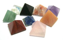 Load image into Gallery viewer, CRYSTALMIRACLE Lot of 9 Multi Crystal Loose Mini Pyramids Bagua Vaastu Crystal Healing Wellness Psychic Energy Feng Shui Reiki Positive Energy Home Office Gift Gemstone Metaphysical
