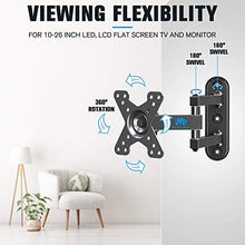 Load image into Gallery viewer, Mounting Dream Full Motion Monitor Wall Mount TV Bracket for 10-26 Inch LED, LCD Flat Screen TV and Monitor, TV Mount with Swivel Articulating Arm, Monitor Mount Up to VESA 100x100mm and 33LBS MD2463