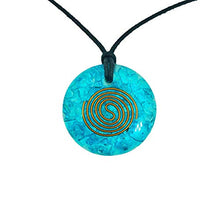 Load image into Gallery viewer, Pura Esprit Orgonite Orgone Pendant- Handmade Aquamarine Orgone Energy Generator Chakra Healing Natural Crystal Pendant Necklace for – Emf Protection Reiki Healing Meditation Jewelry