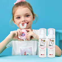Load image into Gallery viewer, NOHOO Kids Foam Toothpaste with Fruit Flavor,Fluoride Free Natural Formul, Foam Toothpaste for Electric Toothbrush,Suitable for Toddler's Oral Cleaning and Cavity Prevention