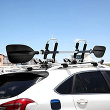 Load image into Gallery viewer, IKURAM R Kayak/Surf/Ski Roof Carrier Rack of J-Style Folding Universal Field & Stream 3-in-1 Multifunction for Canoe, SUP, Kayaks, Surfboard and Ski Board Rooftop Mount on SUV, Car and Truck