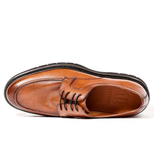 Load image into Gallery viewer, Men’s Dress Shoes Derby Shoes Genuine Leather Cowhide Wedding Shoes Brown