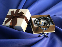 Load image into Gallery viewer, COAI Multilayer Blue Kyanite and Obsidian Malas Prayer Beads Bracelet