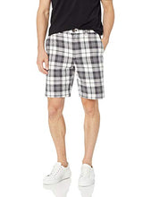 Load image into Gallery viewer, Amazon Essentials Men's Classic-Fit 9" Short, Grey Plaid, 40