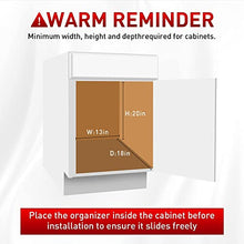 Load image into Gallery viewer, Under Sink Cabinet Organizer, Tksrn Pull Out Organizer Kitchen Under Sink Slide Out Storage Shelf with 2 Tier Sliding Wire Drawer - 12.6W x 16.5D x 13H - Request at Least 13 inch Cabinet Opening