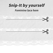 Load image into Gallery viewer, Half Slips for Women Underskirt Dress Extender Lace Trim Knee Length Midi Skirt 19-26" Length White Large