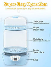 Load image into Gallery viewer, Elechomes Baby Bottle Sterilizer and Dryer, BPA Free 600W Electric Steam Sterilizer, Fit for 8-Ounce Dr Brown Bottle and Easy to Operate
