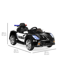 Load image into Gallery viewer, Best Choice Products 12V 2-Speed Kids Police Sports Car Ride On w/ AUX Port, Parent Remote Control, Working Intercom, Headlights, Sounds