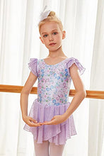 Load image into Gallery viewer, Arshiner Girls Ruffle Sleeve Ballet Dance Dress Crisscross Back Tutu Skirted Leotard