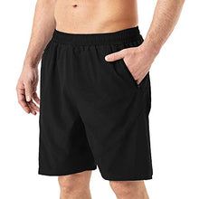 Load image into Gallery viewer, HMIYA Men's Casual Sports Quick Dry Workout Running or Gym Training Short with Zipper Pockets(White,S)