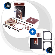 Load image into Gallery viewer, Noctua Bundle: 2X NF-A12x25 PWM + 1x NA-SMFA1, Set for 280mm Water Cooling Radiator