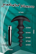 Load image into Gallery viewer, Vibrating Anal Beads Butt Plug - Flexible Silicone 16 Vibration Modes Graduated Design Anal Sex Toy Waterproof Bullet Vibrator for Men, Women and Couples