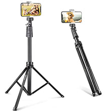 Load image into Gallery viewer, UBeesize 67'' Phone Tripod Stand & Selfie Stick Tripod, All in One Professional Cell Phone Tripod, Cellphone Tripod with Wireless Remote and Phone Holder, Compatible with All Phones/Cameras