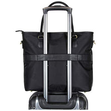Load image into Gallery viewer, Kenneth Cole Reaction Chelsea Quilted Chevron 15" Laptop & Tablet Business Tote With Removeable Shoulder Strap, Black