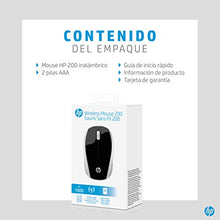 Load image into Gallery viewer, HP Wireless Mouse 200 (Black/Silver, 2HU84AA)