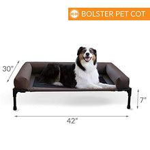 Load image into Gallery viewer, K&H PET PRODUCTS Original Bolster Pet Cot Elevated Pet Bed Chocolate/Mesh, Large