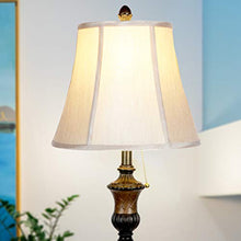 Load image into Gallery viewer, Brightech Sophia LED Floor Lamp - Free Standing Elegant Style - Tall Pole Light for Living Room, Office Or Bedroom- Rustic Upright Light with Bell Fabric Shade - LED Bulb Included - Bronze