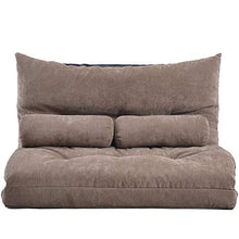 Load image into Gallery viewer, Merax Floor Sofa Bed Adjustable Sleeper Bed Sofa Couches Living Room Furniture (Light Brown)