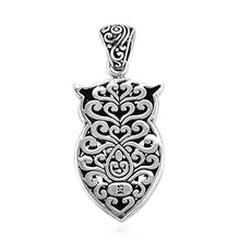 Load image into Gallery viewer, 925 Sterling Silver Owl Oxidized Tribal Pendant Necklace for Women Jewelry Anniversary 8 g