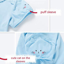 Load image into Gallery viewer, UNACOO Toddler Girls 1 Pack Polo Shirt with Picot Collar Cotton Short-Sleeve School Uniform Polo Shirts(Purple Stripes, 2/3T)