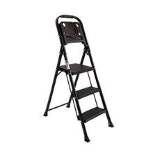 Load image into Gallery viewer, EFINE 3 Step Ladder, Folding Step Stool with Tool Platform, Wide Anti-Slip Pedal, Sturdy Steel Ladder, Convenient Handgrip, Lightweight 330lbs Portable Steel Step Stool