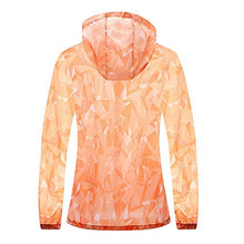 Load image into Gallery viewer, Sun Hoodie Couple Sunscreen UV Sun Protection Hooded Outdoor Sunscreen Quick Dry Long Sleeves Fishing Shirts (XXXL, Orange)