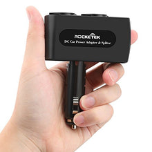 Load image into Gallery viewer, Rocketek 2-Socket Car Splitter Cigarette Lighter Adapter Multi Power Outlet 12/24V 90W with 3.1A 2 USB Car Charger Adapter, Cigarette Lighter Splitter Adapter for iPhone ipad Cell Phone Tablet GPS