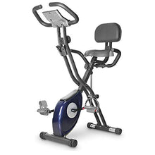 Load image into Gallery viewer, leikefitness LEIKE X Bike Ultra-Quiet Folding Exercise Bike, Magnetic Upright Bicycle with Heart Rate,LCD Monitor and easy to assemble 2200 (BLUE)