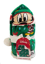 Load image into Gallery viewer, Jay Franco Disney Mickey Mouse 3 Piece Holiday Set - Kids Christmas Bedding, Super Soft Sherpa Throw Blanket & Eye Mask with Bonus Santa Hat (Official Disney Product)