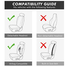 Load image into Gallery viewer, KIVAGURU Front Car Seat Covers 2 Pcs, Leather Car Seat Protectors, Universal Breathable Auto Interior Fit for Most Sedans SUV Pick-up Truck, with Backrest(Square Black)
