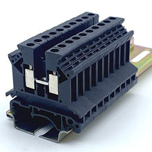 Load image into Gallery viewer, Erayco UK2.5N-B DIN Rail Terminal Block, Screw Clamp, 600V 20A 24-12AWG, Pack of 100 (Black)