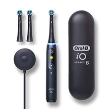 Load image into Gallery viewer, Oral-B iO Series 8 Electric Toothbrush with 2 Replacement Brush Heads, Black Onyx