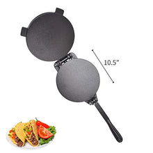 Load image into Gallery viewer, ARC USA, 0027, 10 inch Cast Iron Tortilla Press, Press surface diameter, Heavy Duty, Even Pressing - Black (10 4/10")